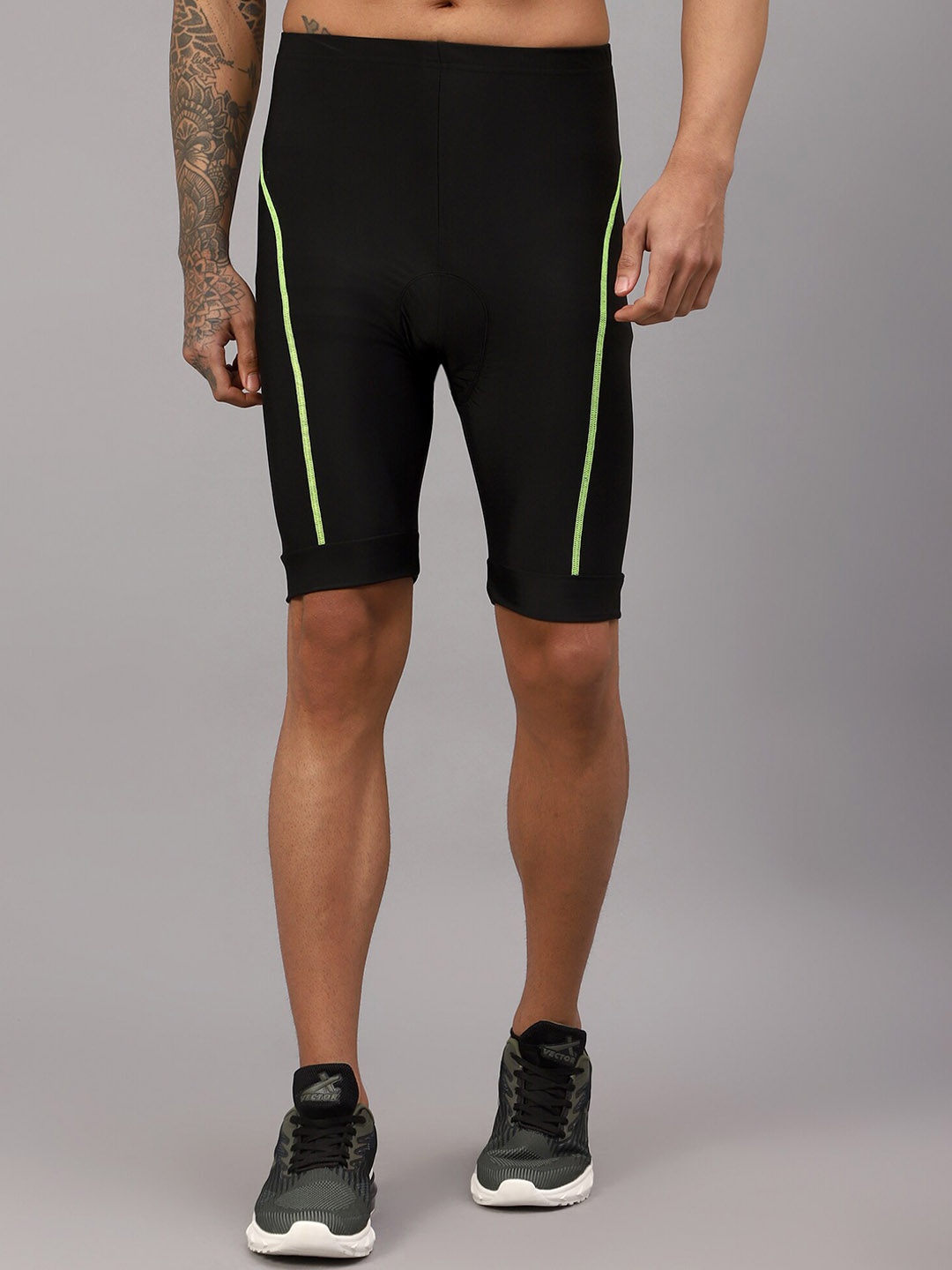 

VECTOR X Men Skinny Fit Cycling Sports Shorts, Green