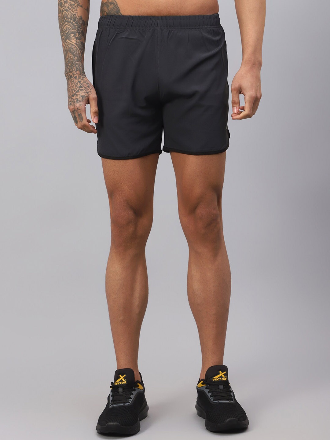 

VECTOR X Men Mid Rise Dri-Fit Sports Shorts, Grey