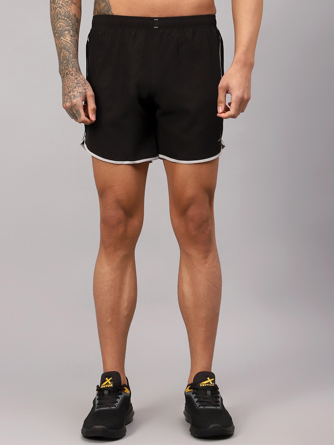 

VECTOR X Men Mid Rise Dri-Fit Sports Shorts, Black