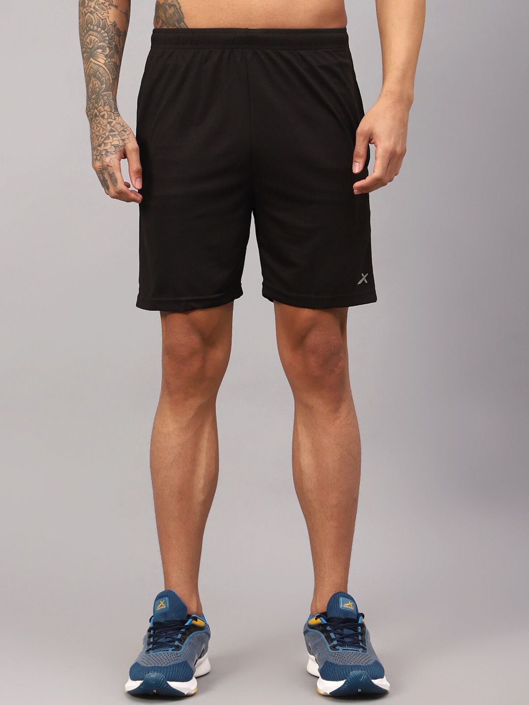 

VECTOR X Men Mid Rise Dri-Fit Sports Shorts, Black