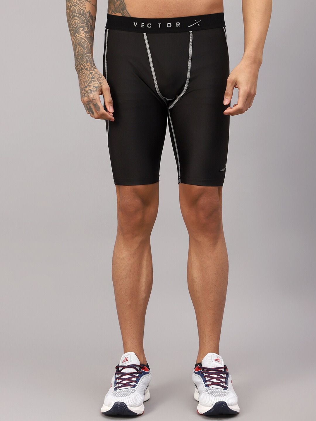 

VECTOR X Men Skinny Fit Dri-FIT Sports Tights, Black