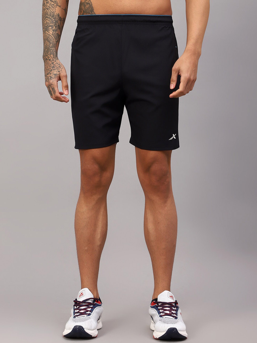 

VECTOR X Men Mid-Rise Dri-FIT Sports Shorts, Navy blue