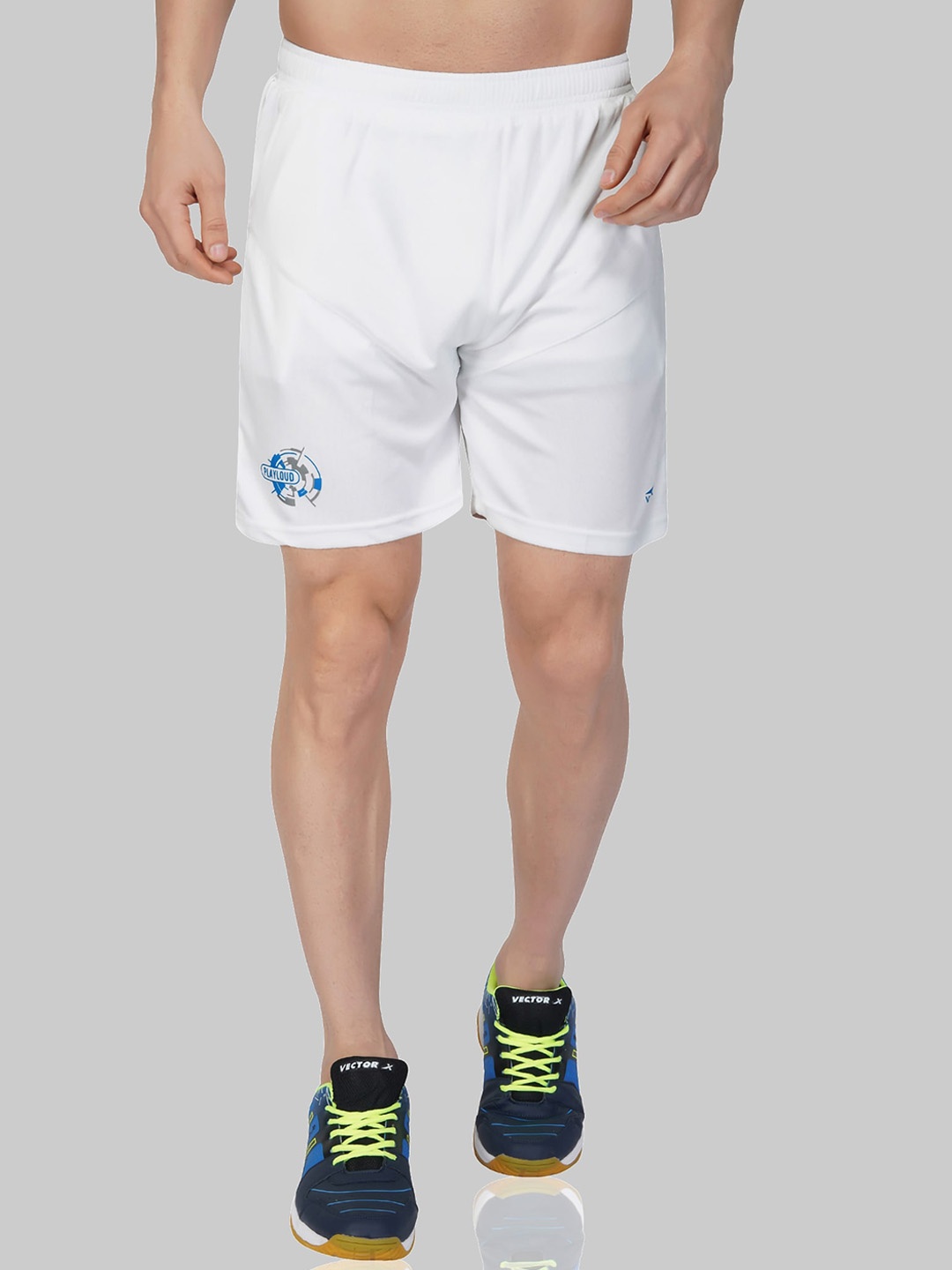 VECTOR X Men Loose Fit Sports Shorts, White