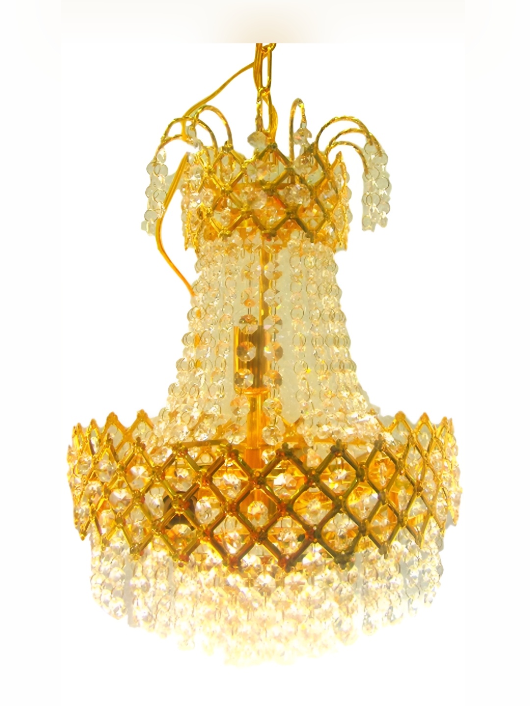 

ADWAIT Gold-Toned Textured Glass Contemporary Ceiling Lamp