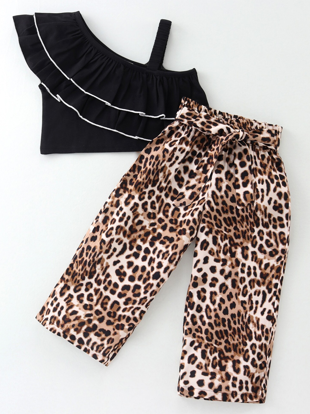 

CrayonFlakes Girls Top With Palazzos, Black