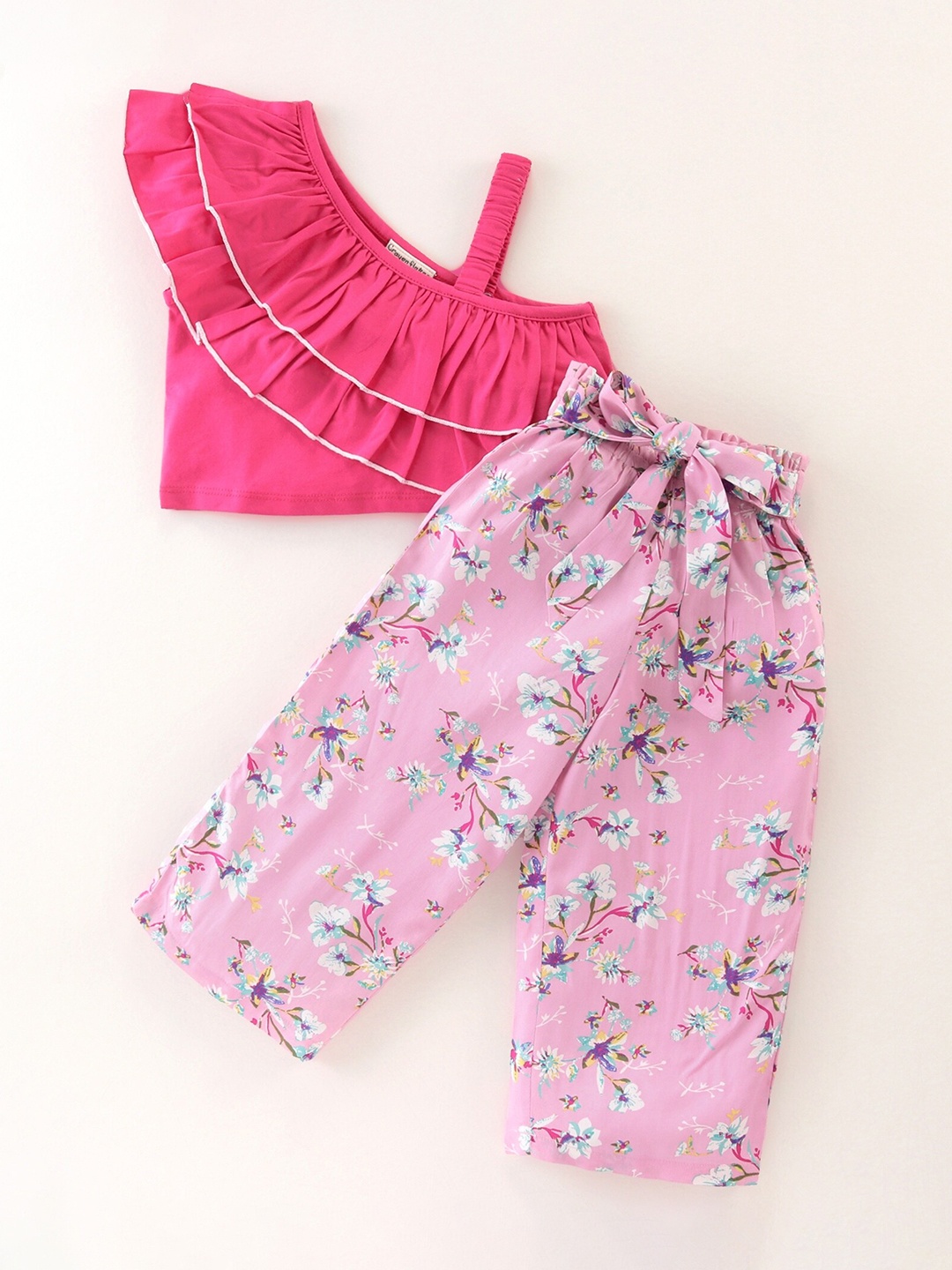 

CrayonFlakes Girls Top With Palazzos, Pink