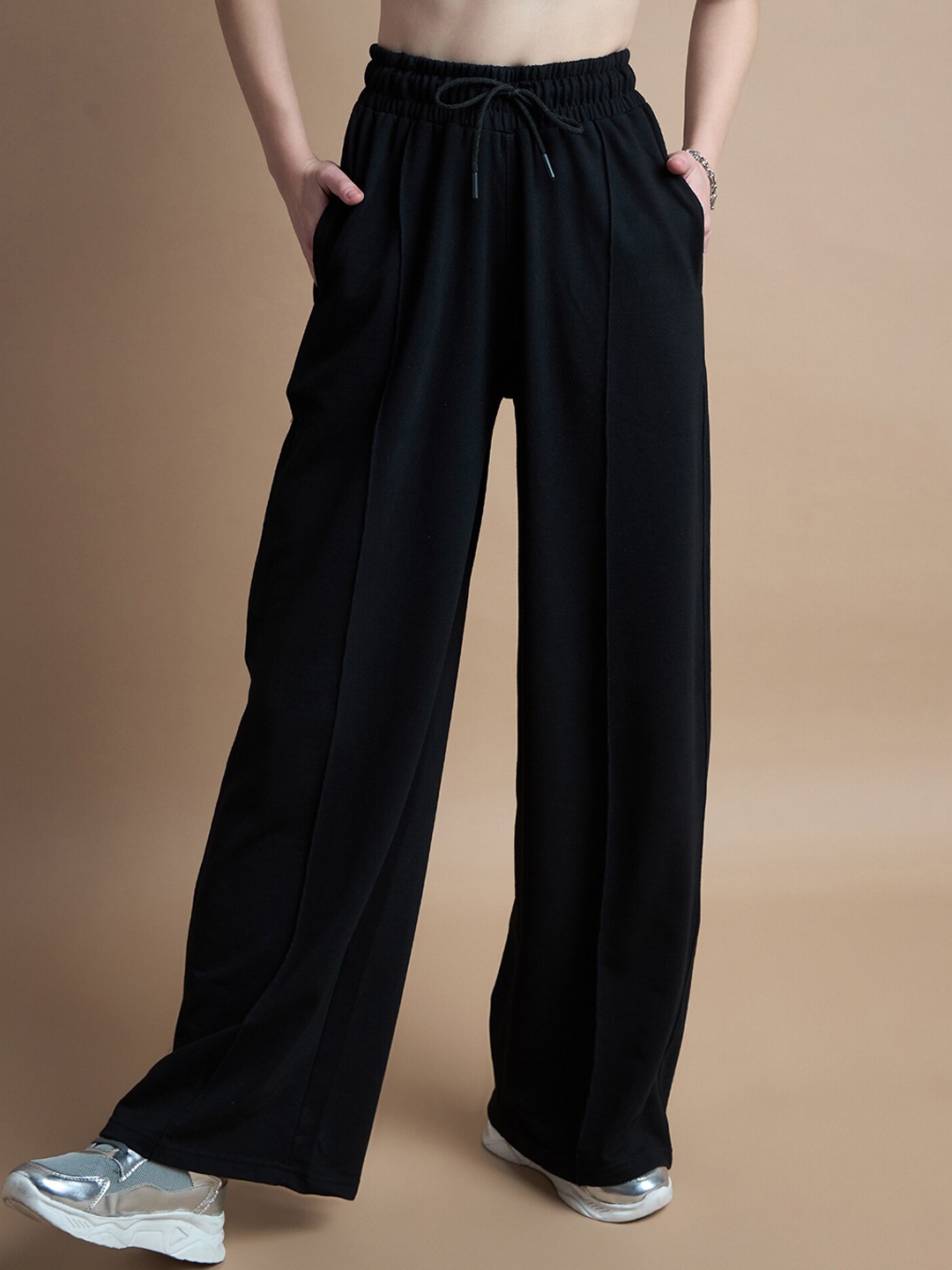 

The Roadster Lifestyle Co. Women Relaxed-Fit Track Pants, Black