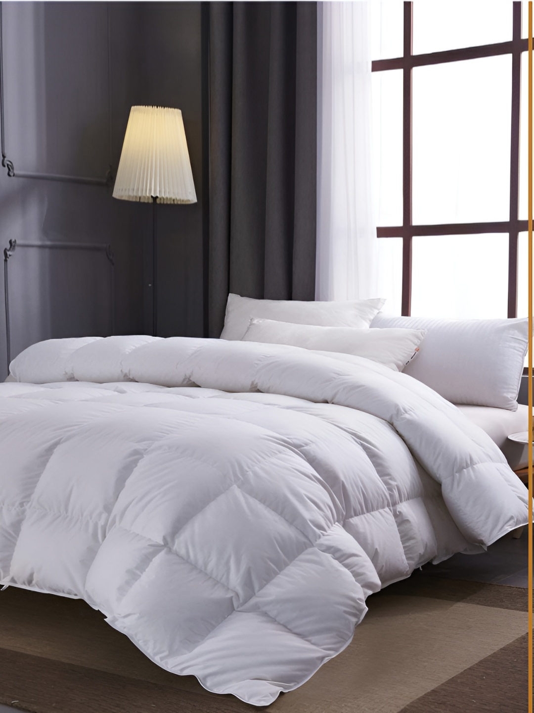 

Sanjeev Textiles White Textured Cotton AC Room Double Bed Duvet