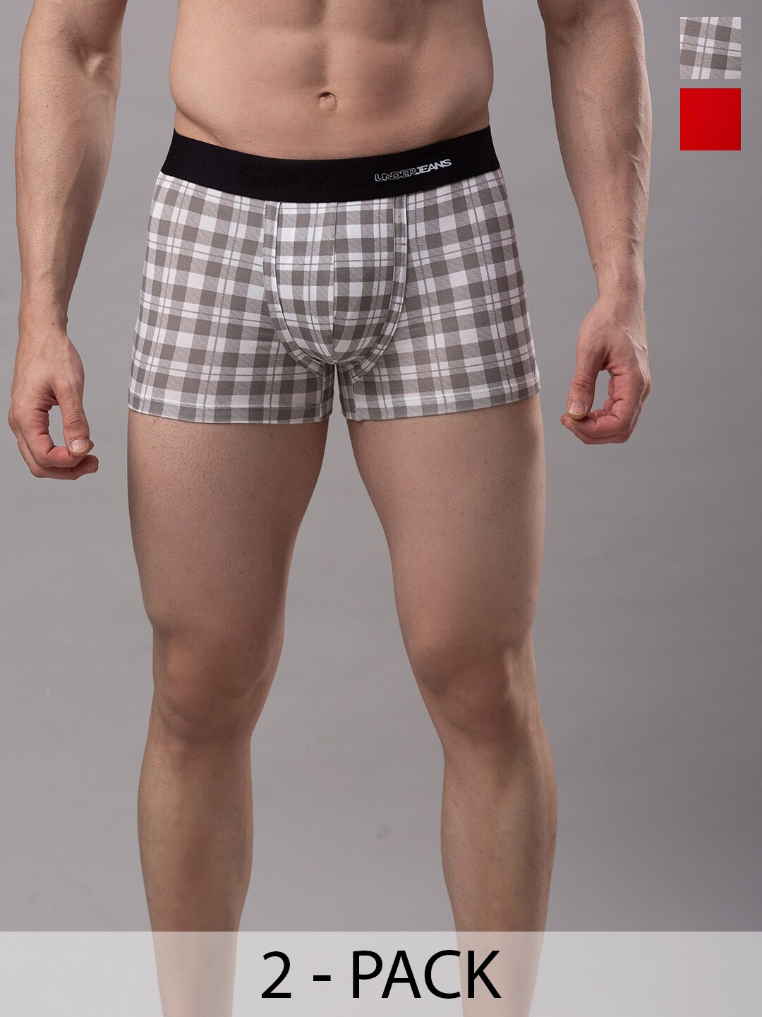 

UnderJeans by Spykar Pack Of 2 Trunks 16864156-1-16864082, White