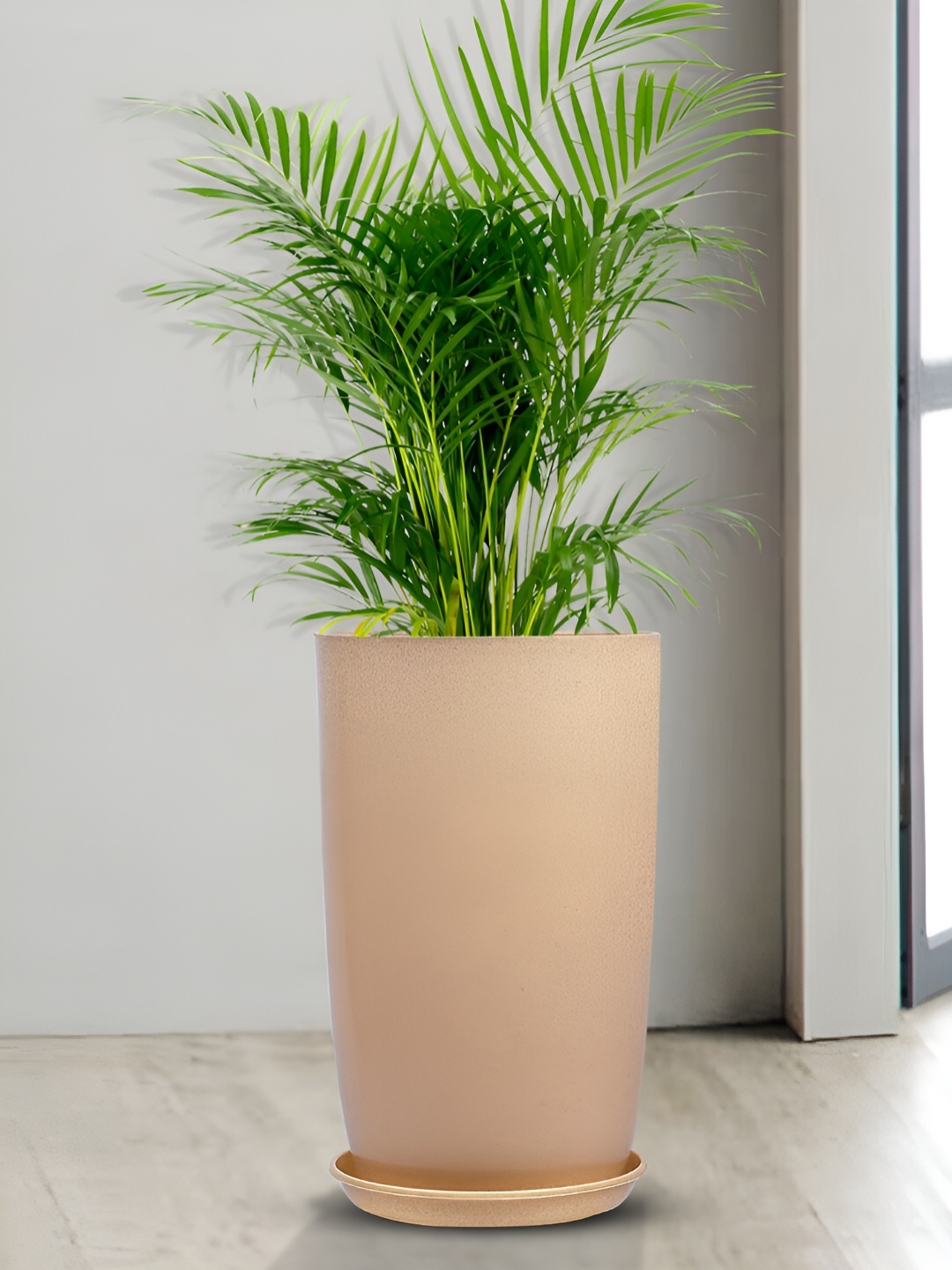 

Kuber Industries Marble Emerald Beige Planter with Tray