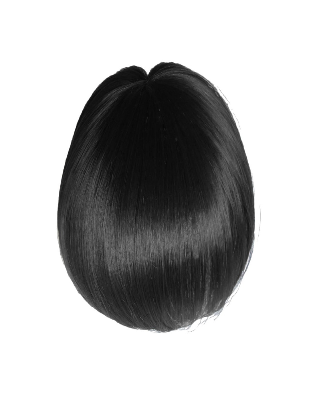 

FIMBUL Natural Short Wig Hair Band Front Bangs Hair Extension, Black
