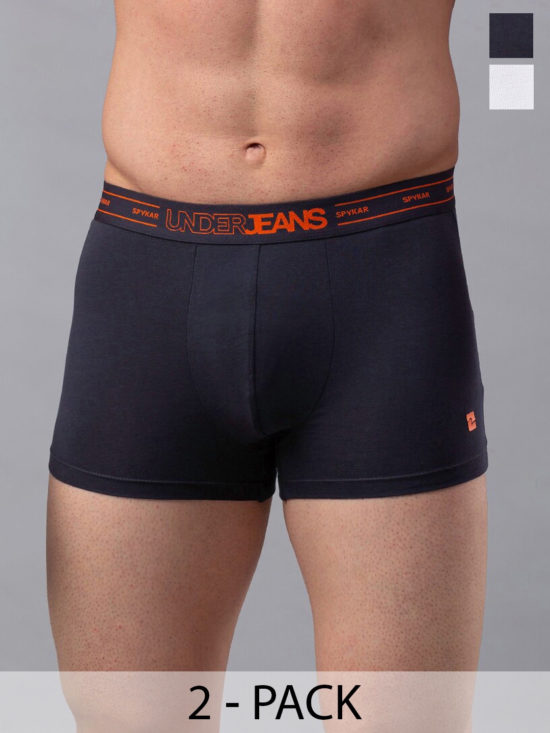 

UnderJeans by Spykar Pack Of 2 Outer Elastic Trunks, White
