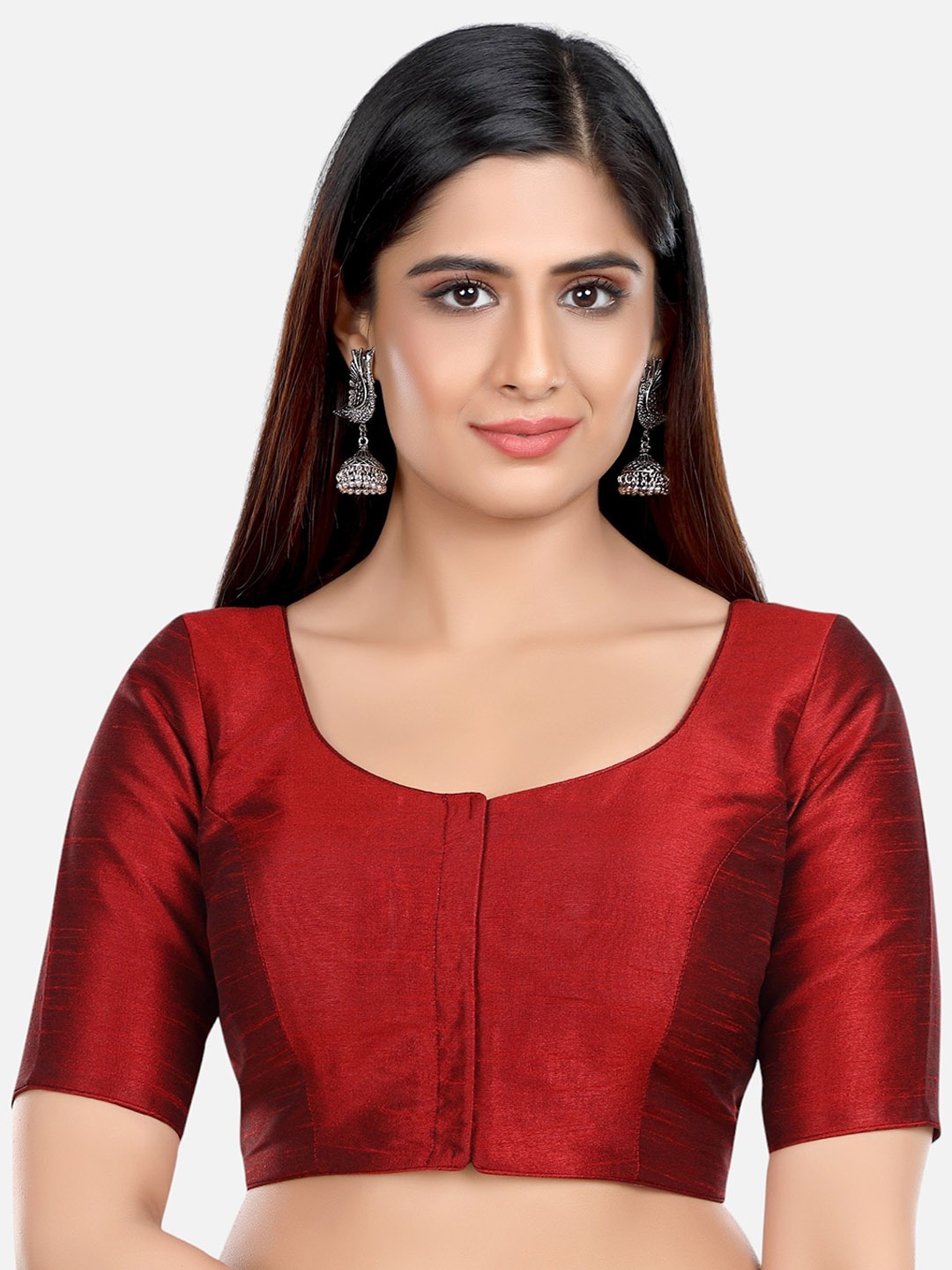 

Biyu Padded Readymade Saree Blouse, Maroon