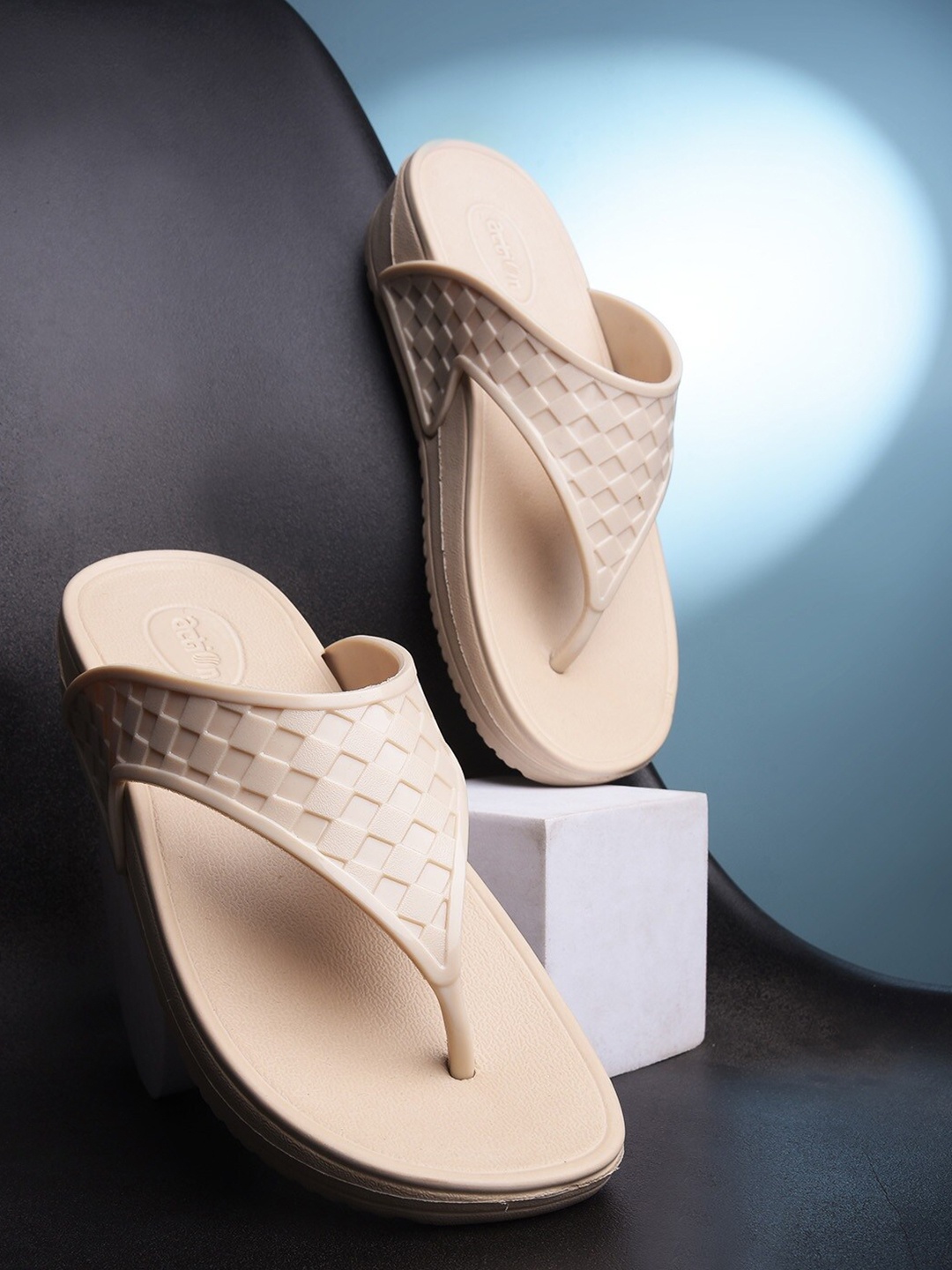

Action Women Self DesignThong Flip-Flops, Beige