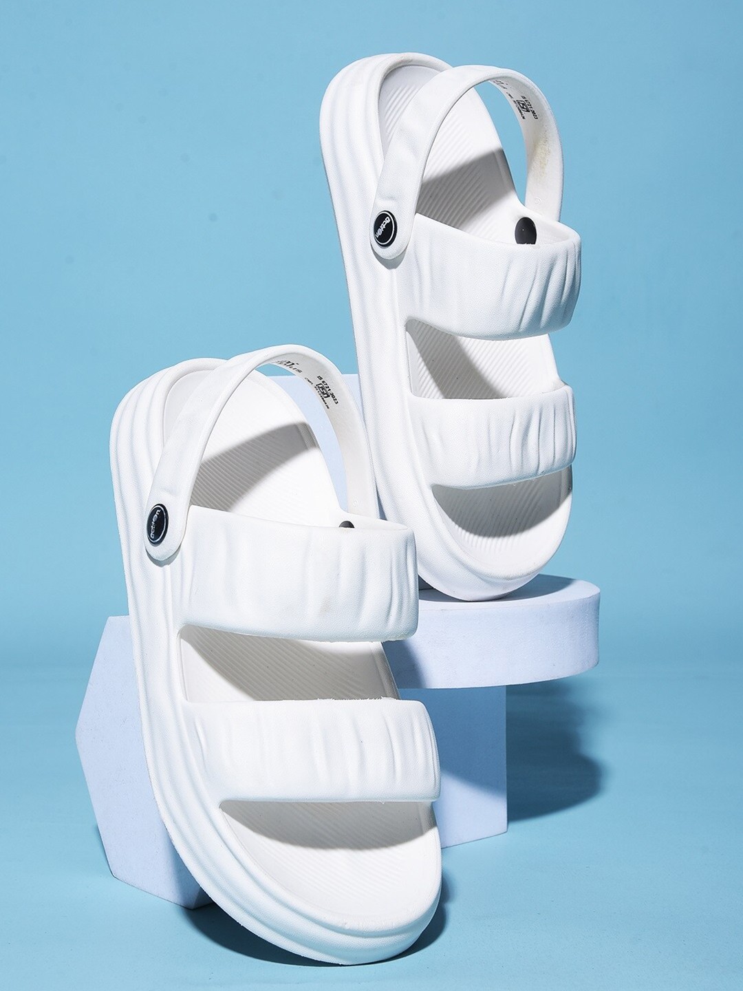 

Action Textured Slip on Flip Flops, White