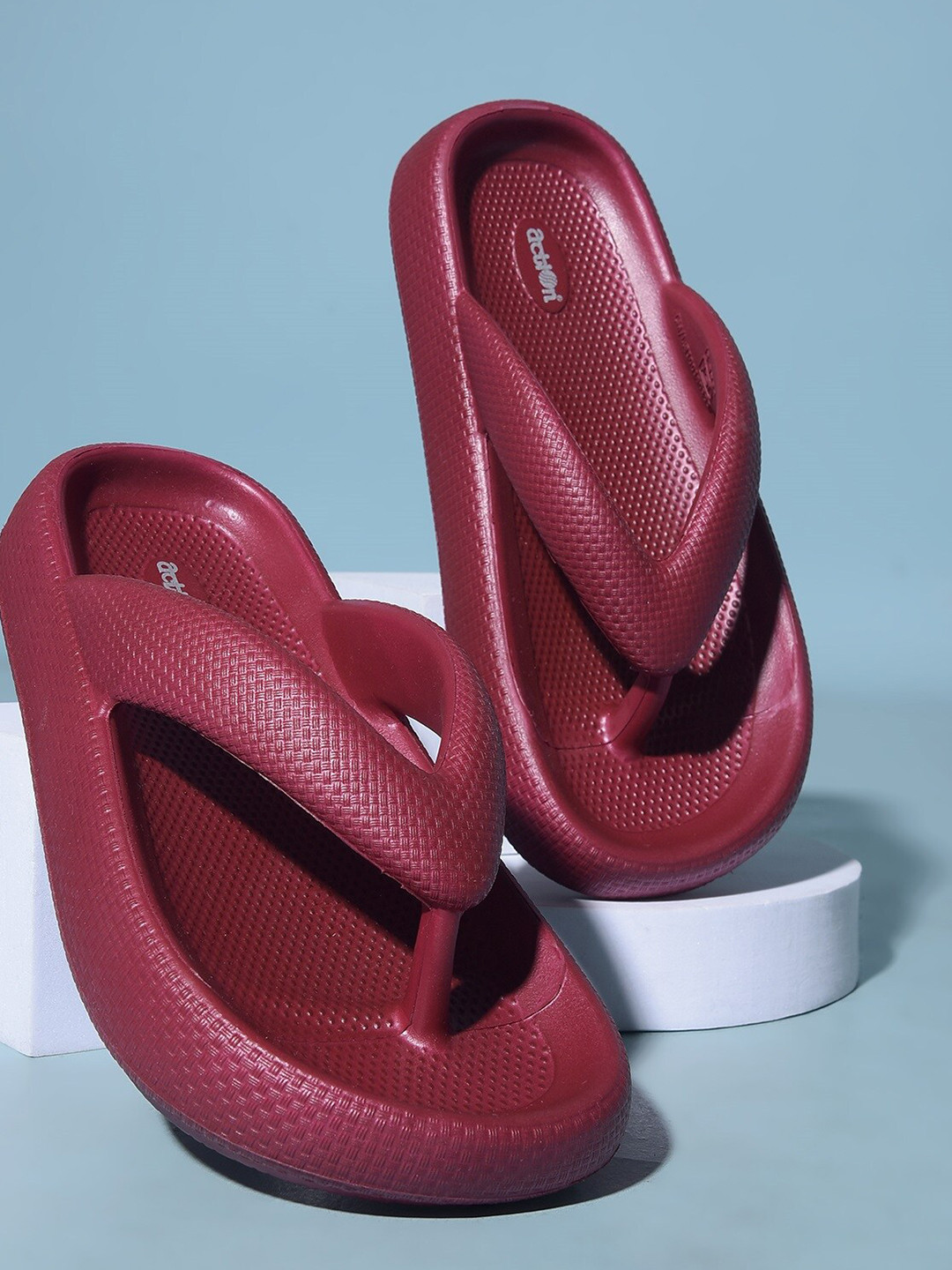 

Action Women Textured Thong Flip-Flops, Red