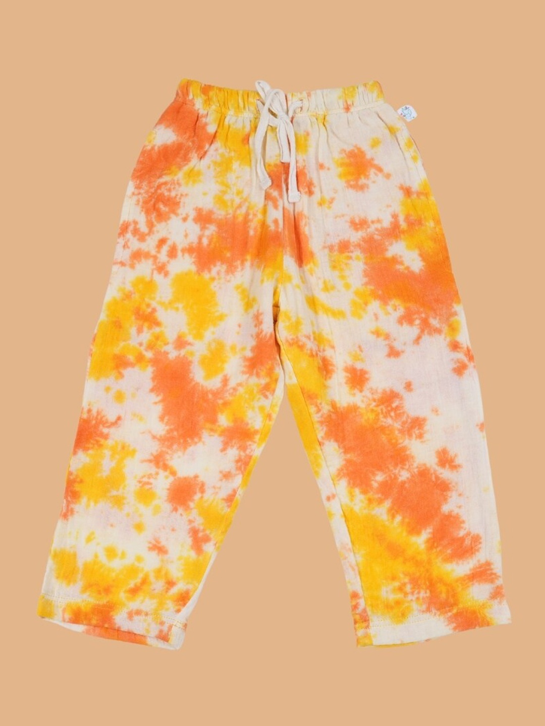 

Greendeer Kids Tie and Dye Pure Cotton Track Pants, Yellow