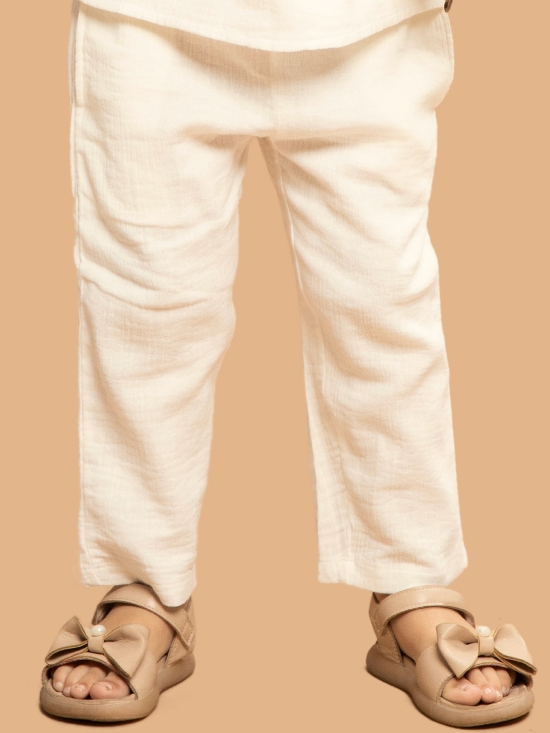 

Greendeer Kids Organic Cotton Track Pants, Off white