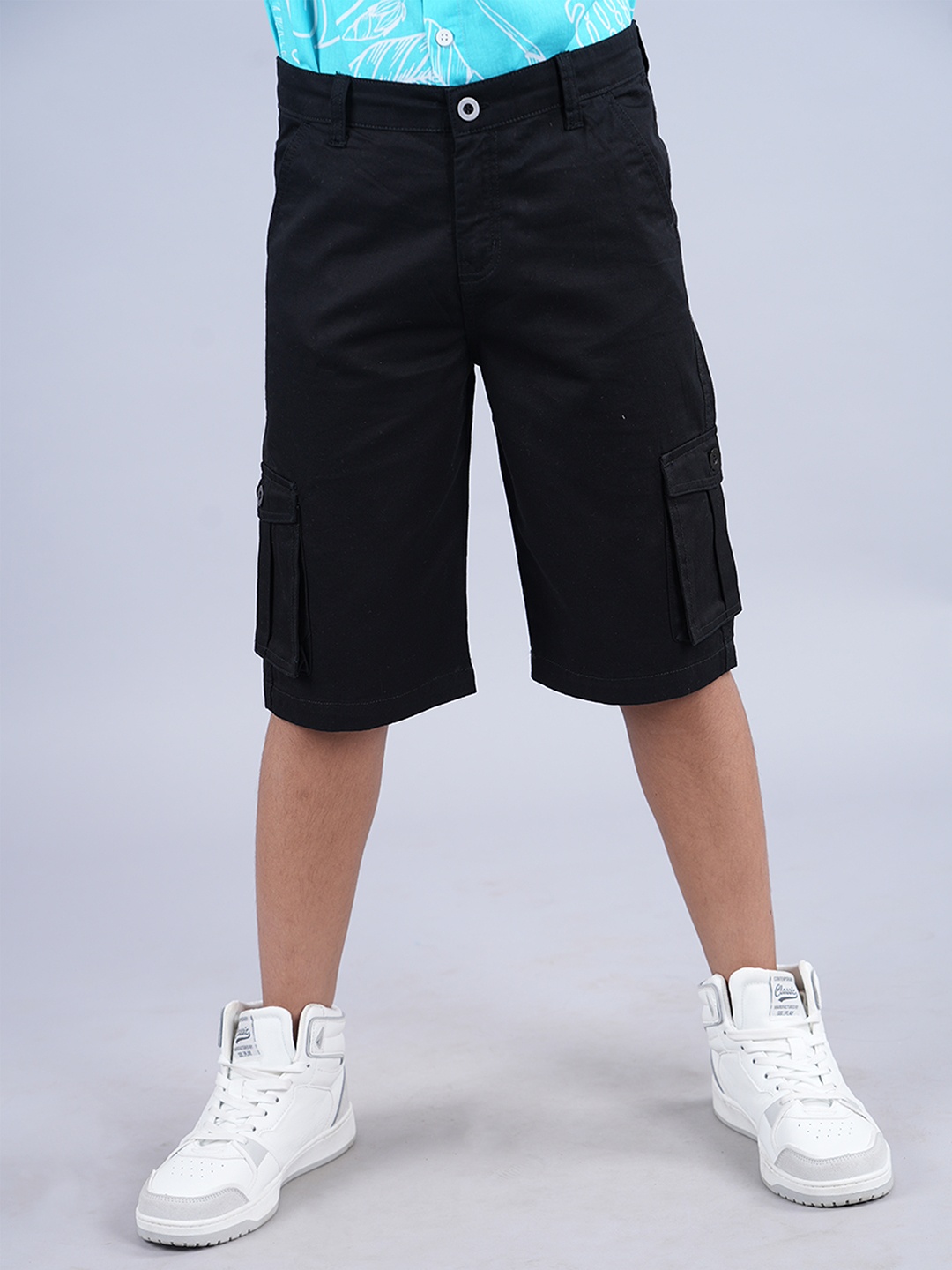 

KiddoPanti Boys Cargo Shorts, Black