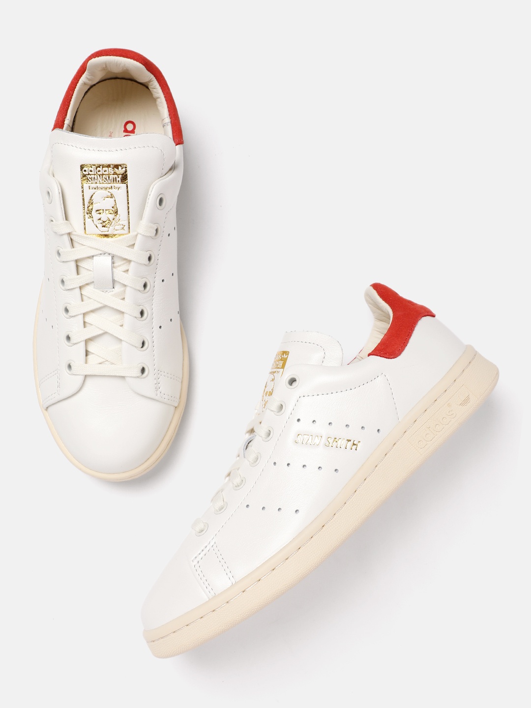 

ADIDAS Originals Men Stan Smith Lux Leather Sneakers, White