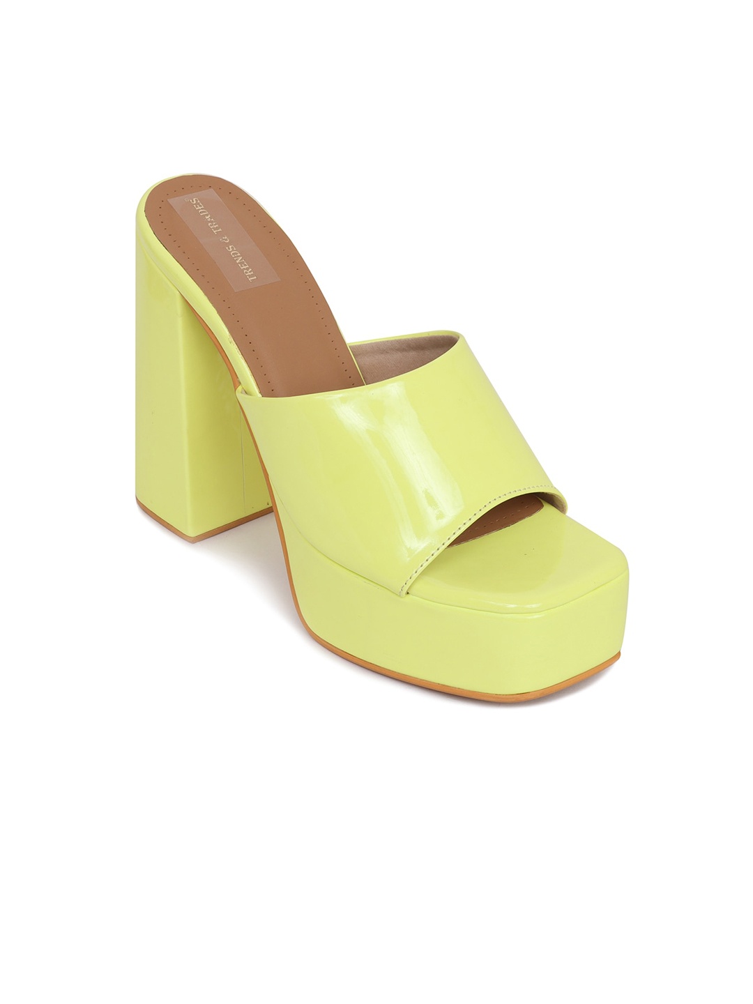 

TRENDS & TRADES Open Toe Platform Heels, Green