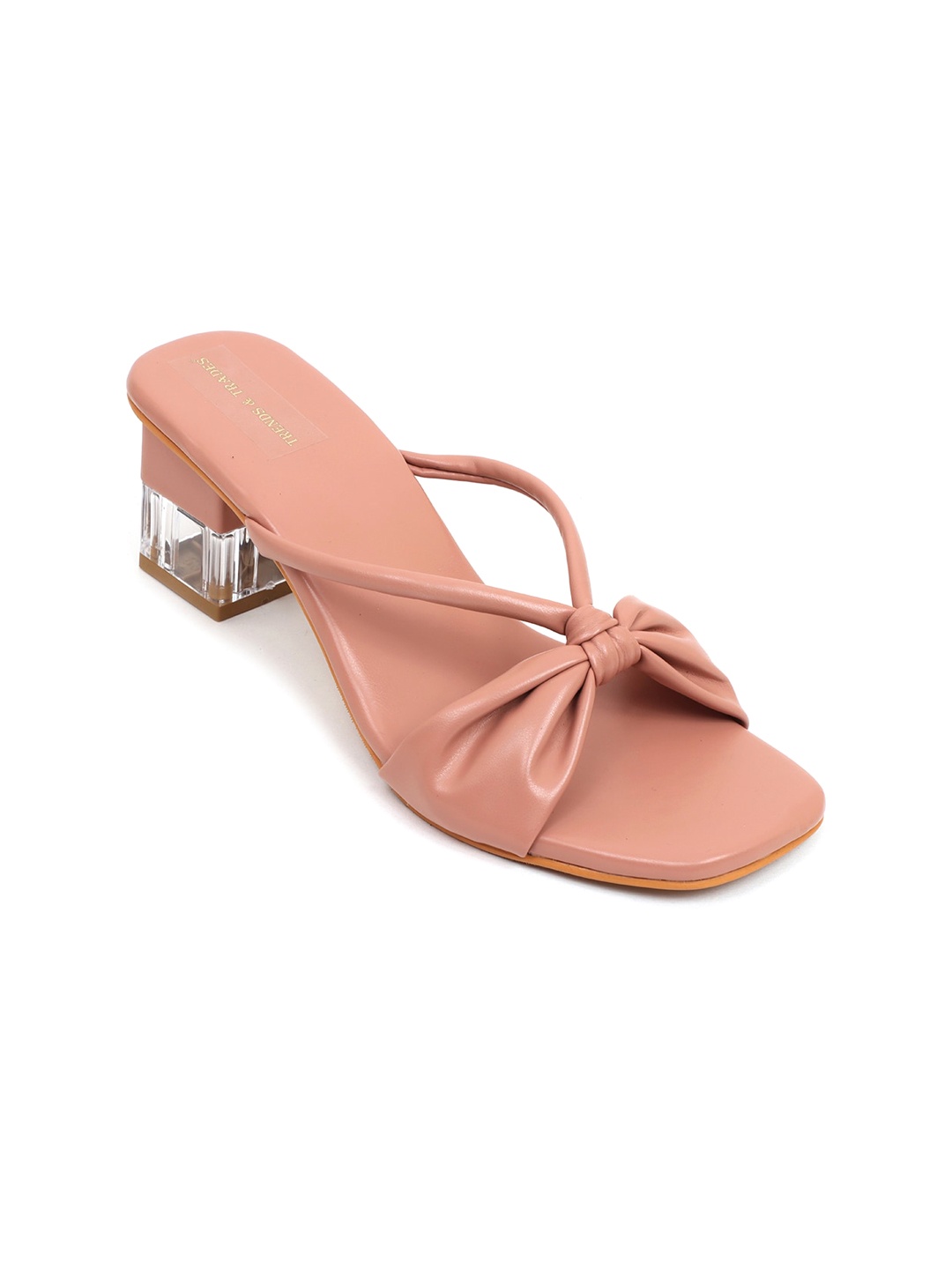 

TRENDS & TRADES Open Toe Block Heels, Pink