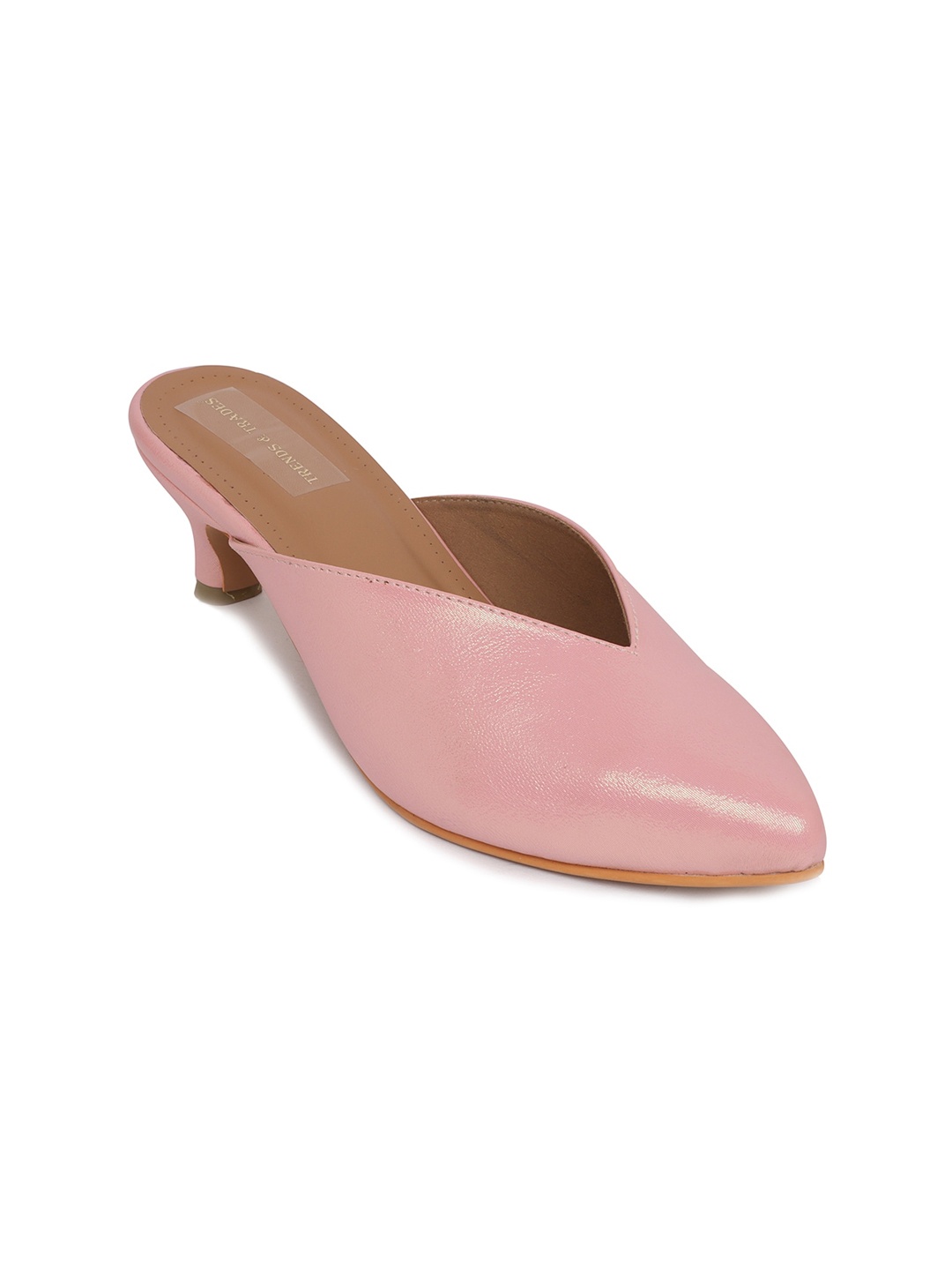 

TRENDS & TRADES Kitten Heeled Mules, Pink