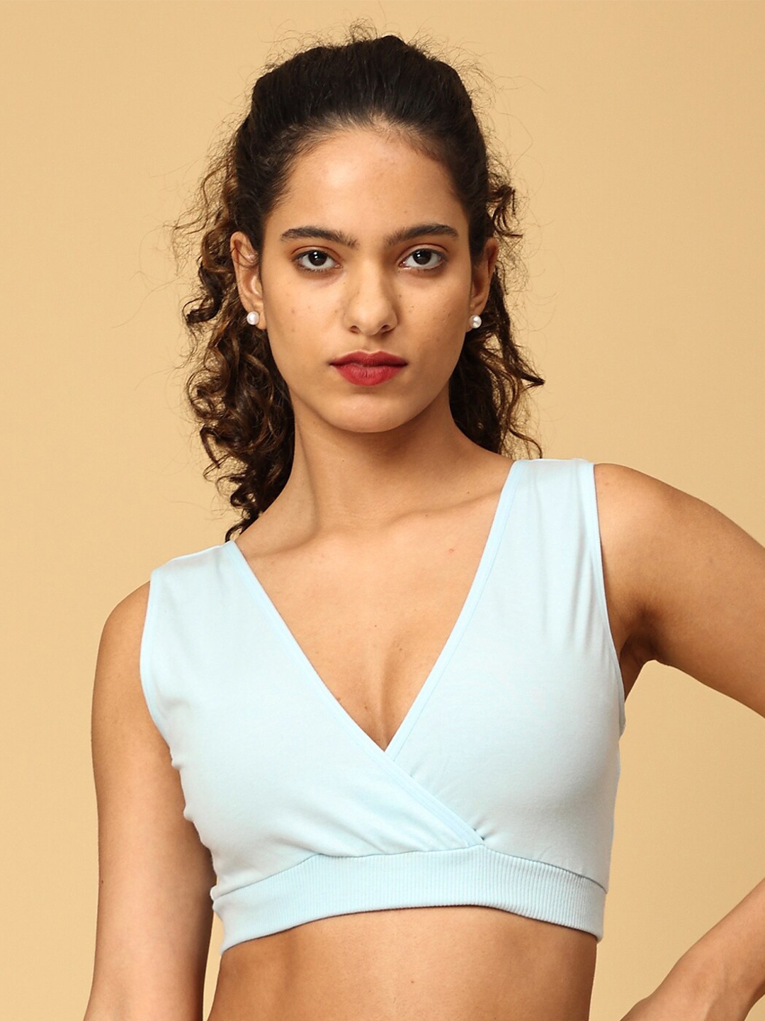 

The Mom Store Full Coverage All Day Comfort Cotton Maternity Bra, Blue