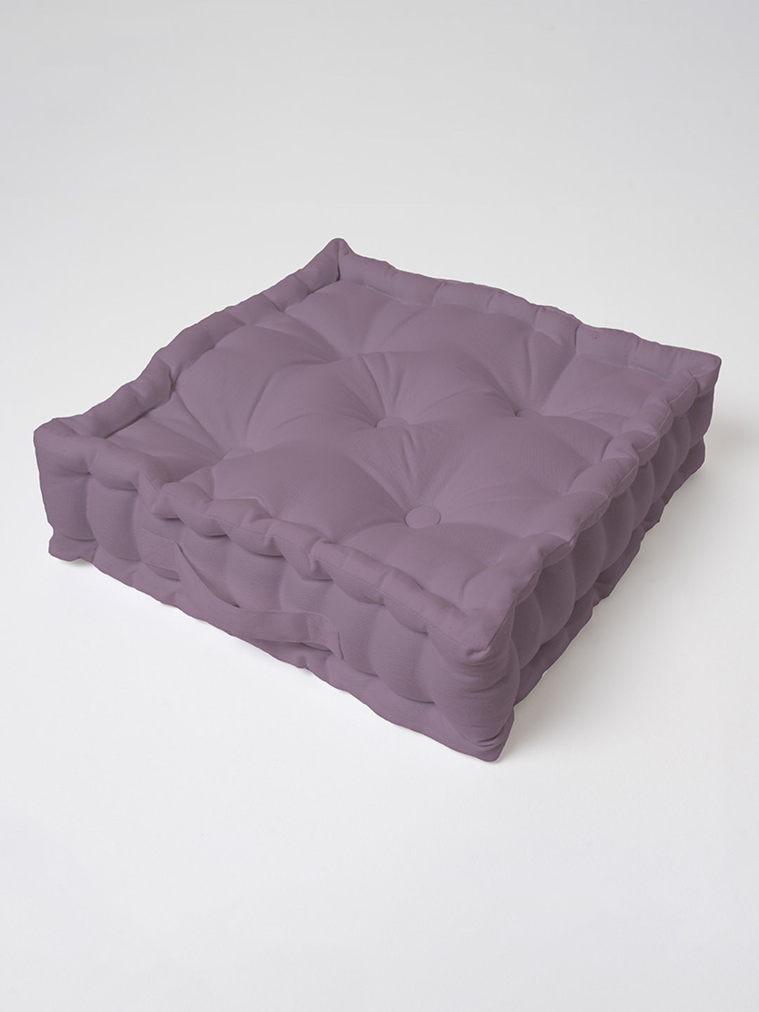 

SKANDA FAB Mauve Quilted Pure Cotton Square Floor Cushion