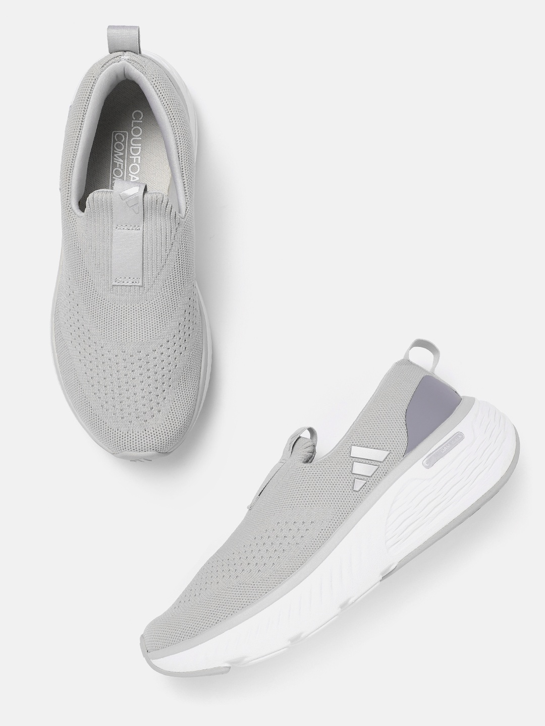 

ADIDAS Women Woven Design Cloudfoam Go Lounger Walking Shoes, Grey