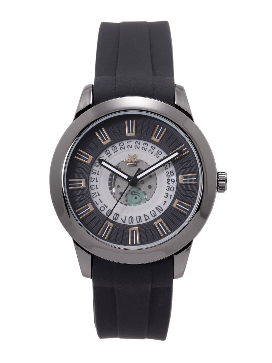 

WROGN Men Dual-Toned Dial & Silicon Straps Analogue Watch MFB-PN-DK3004, White