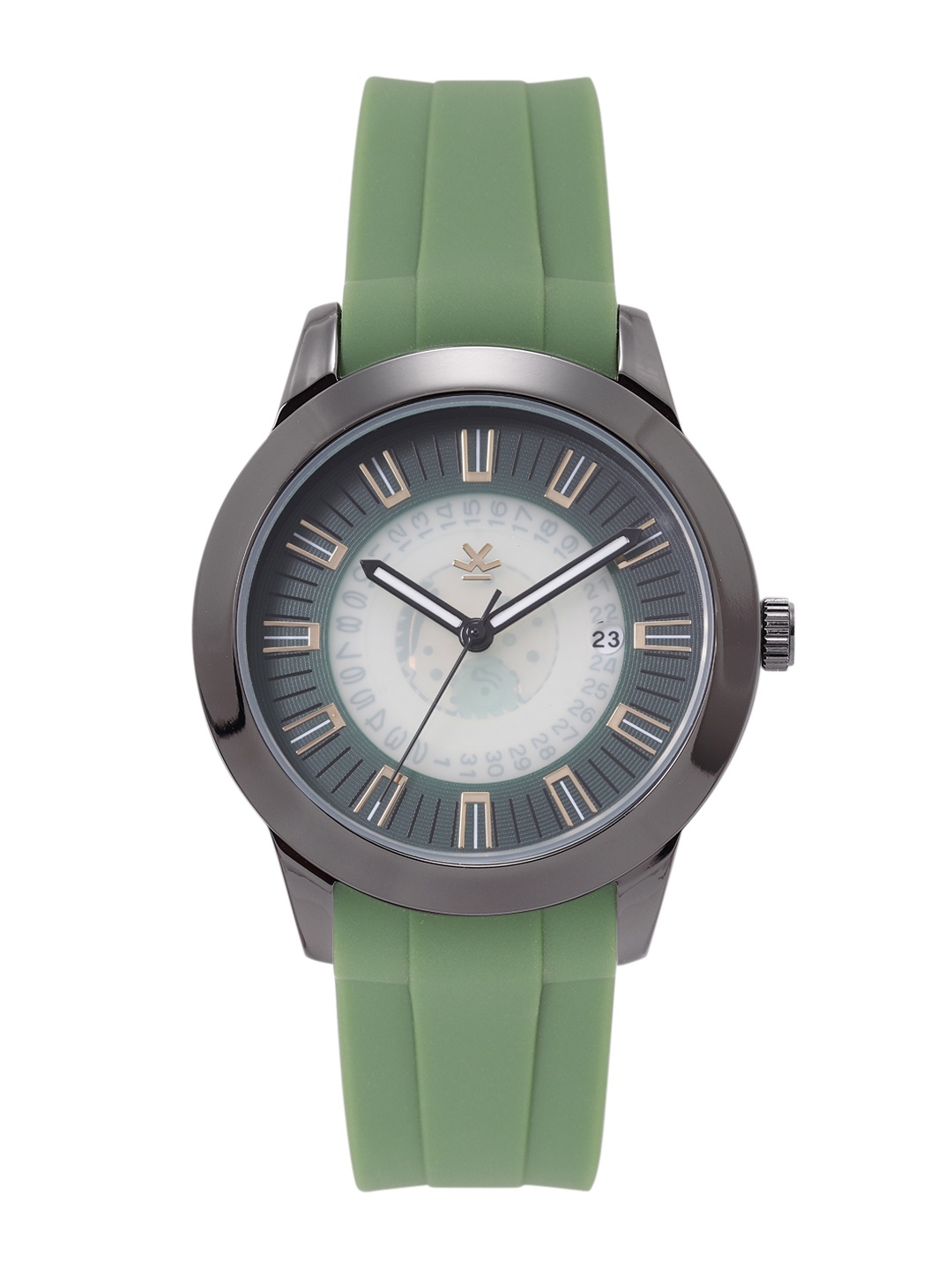 

WROGN Men Dual-Toned Dial & Silicon Straps Analogue Watch MFB-PN-DK3004, Beige