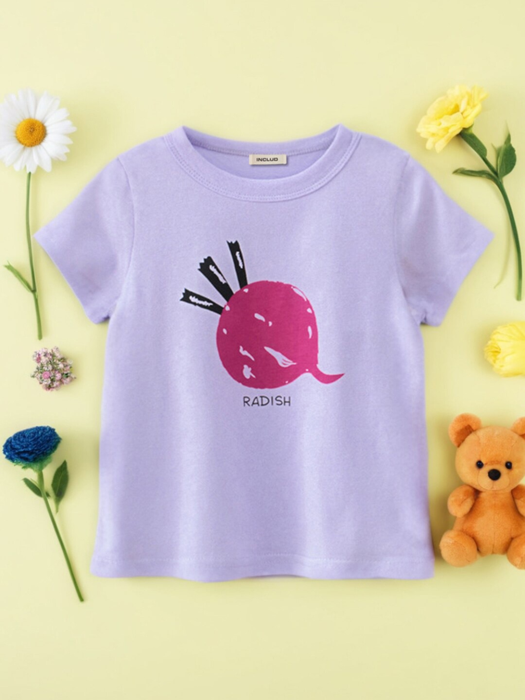 

INCLUD Girls Graphic Printed T-shirt, Purple