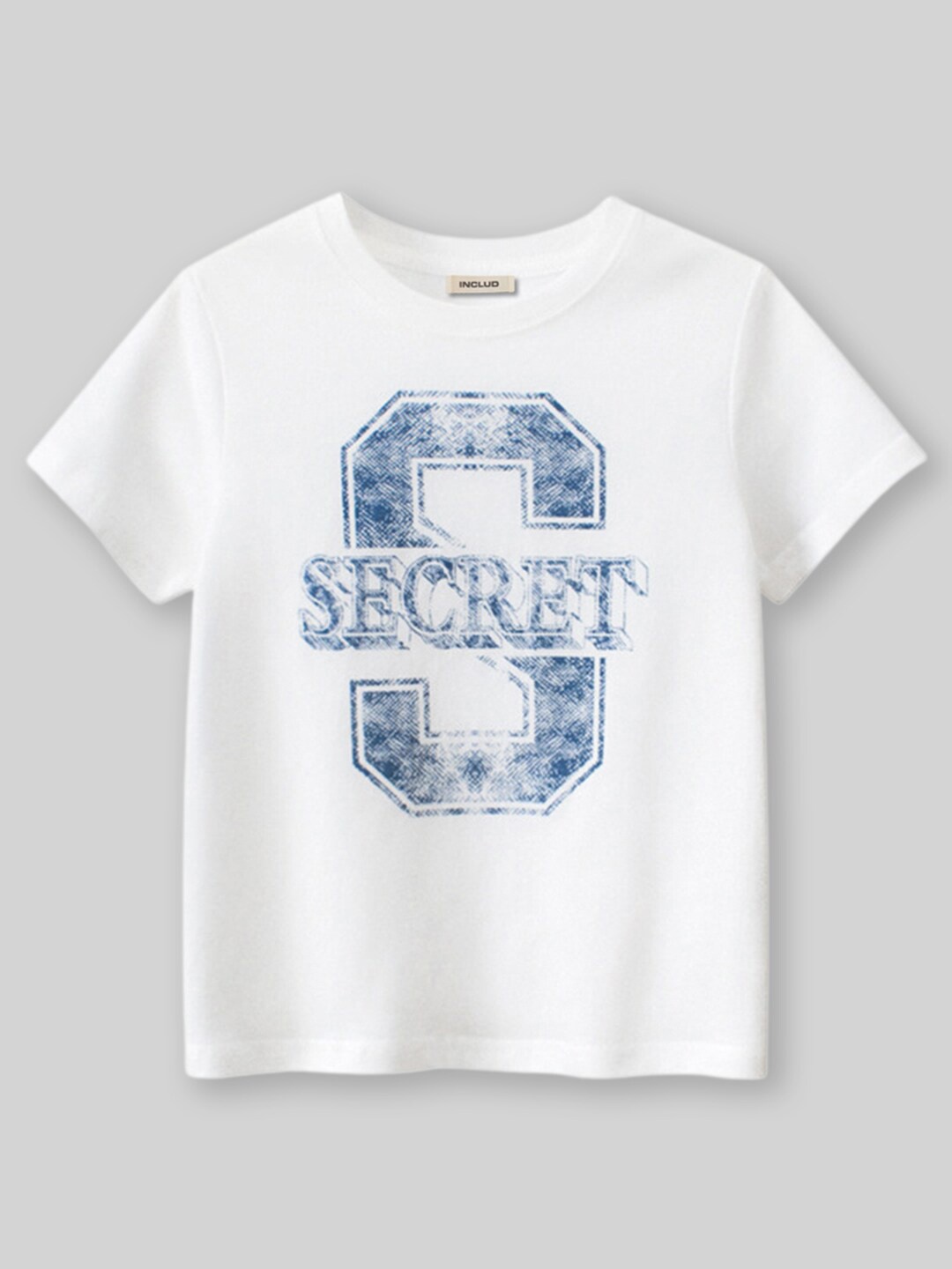 

INCLUD Boys Typography Printed T-shirt, White