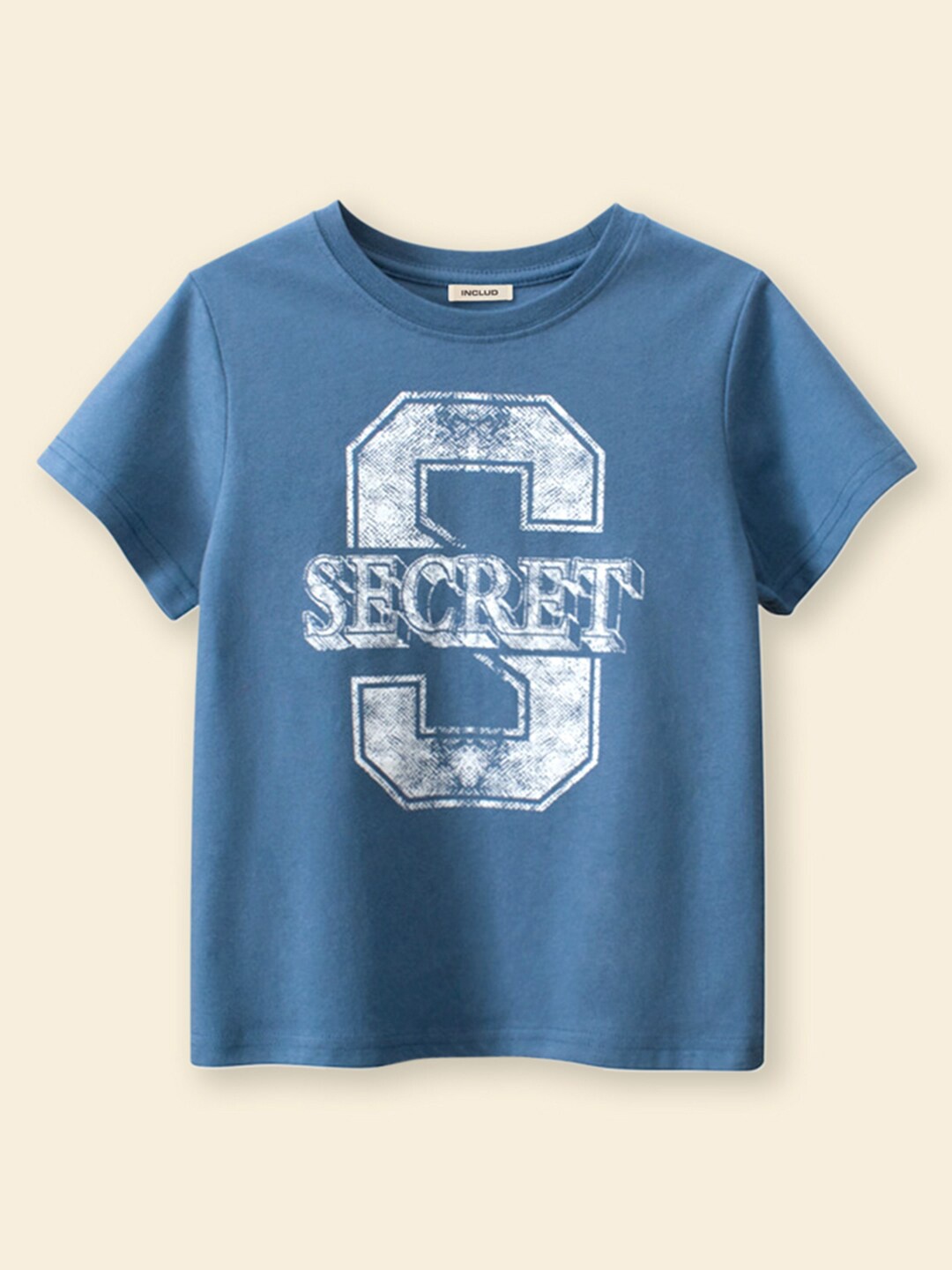 

INCLUD Boys Graphic Printed Round Neck Short Sleeves T-shirt, Blue