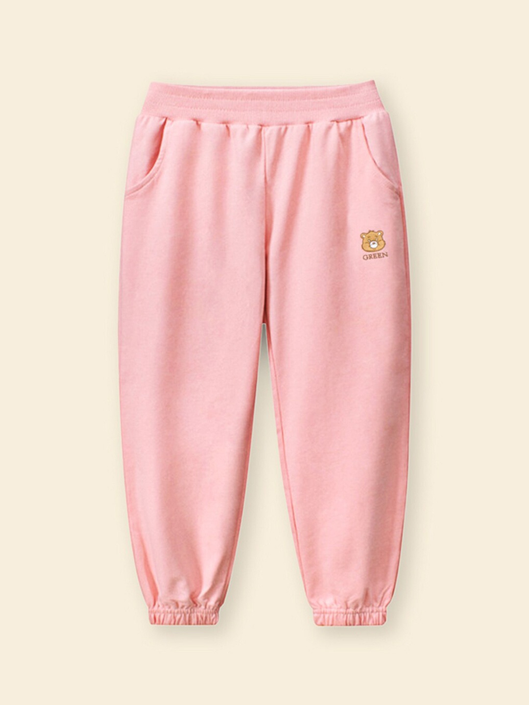 

INCLUD Girls Mid Rise Joggers, Pink