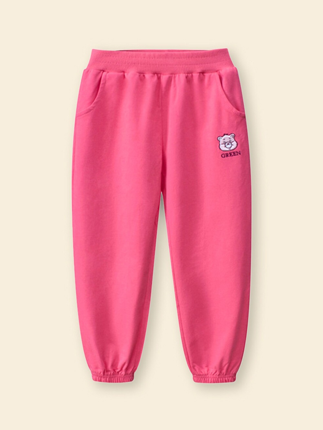 

INCLUD Girls Knitted Mid-Ride Joggers, Red