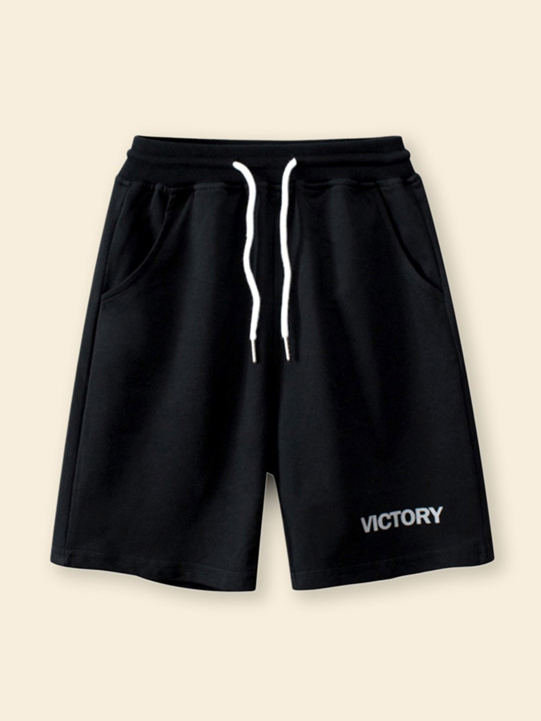 

INCLUD Boys Typography Printed Shorts, Black