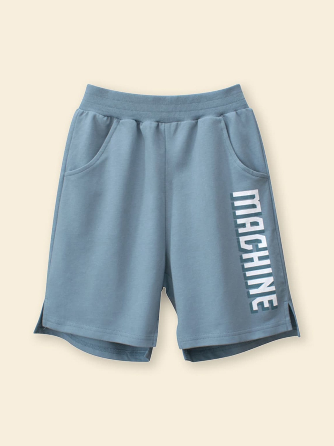 

INCLUD Boys Typography Printed Shorts, Blue