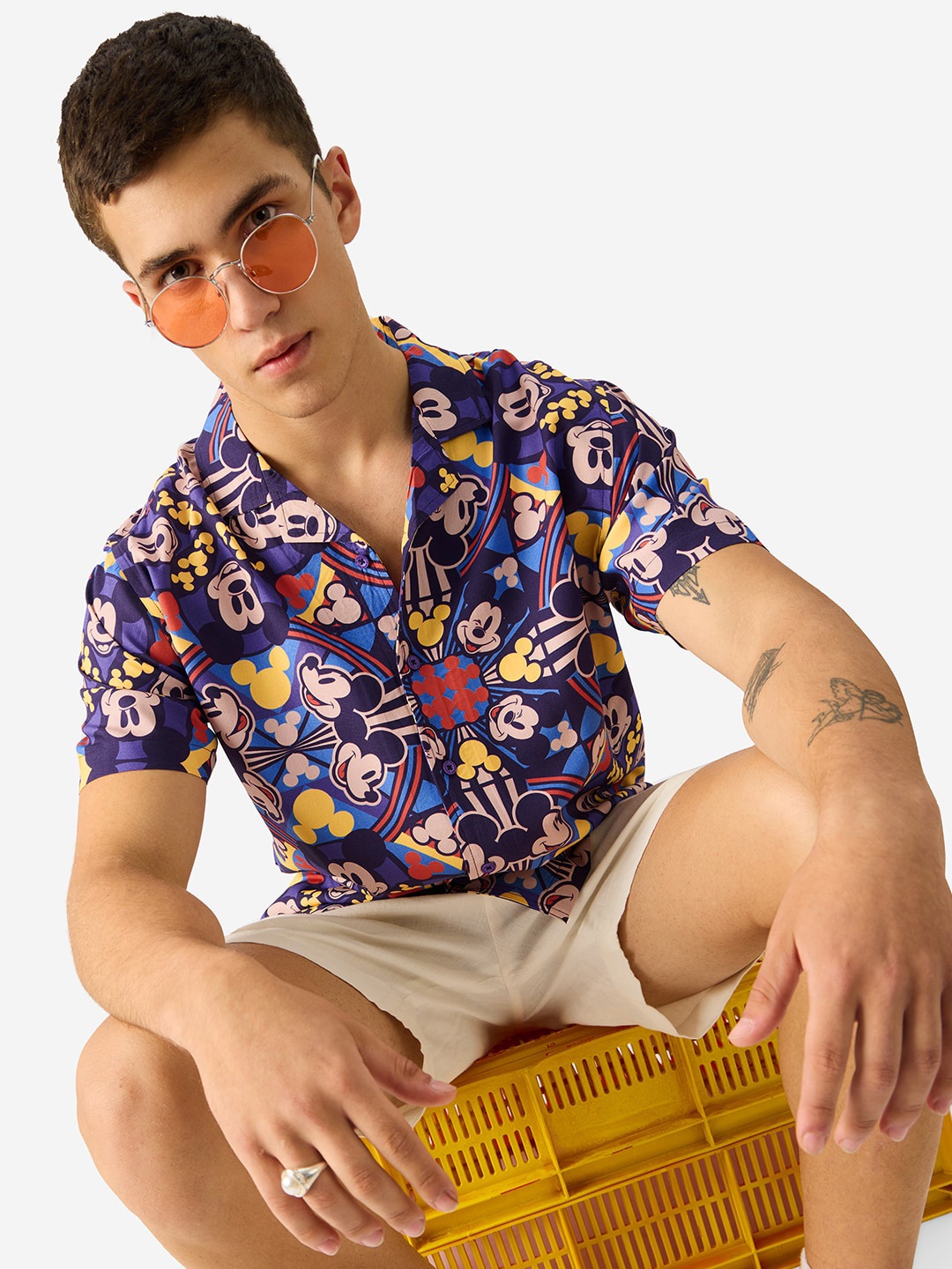 

The Souled Store Mickey Mouse Printed Opaque Casual Shirt, Blue