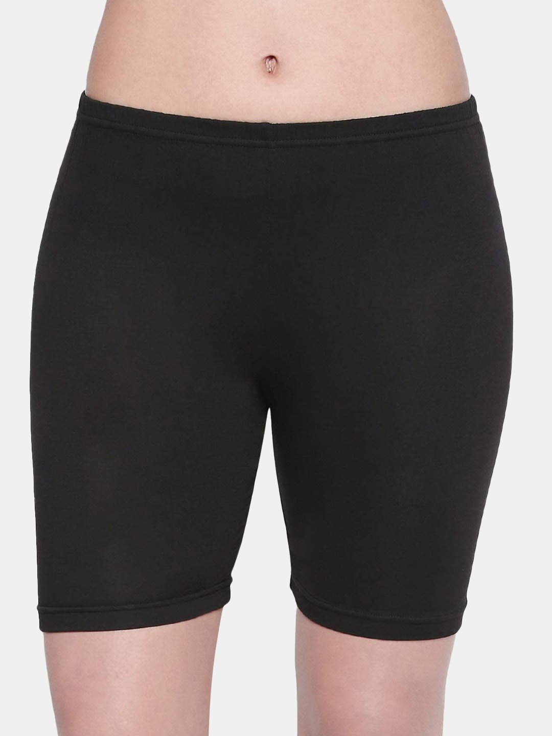 

SKDREAMS Women Skinny Fit Cotton Sports Shorts, Black