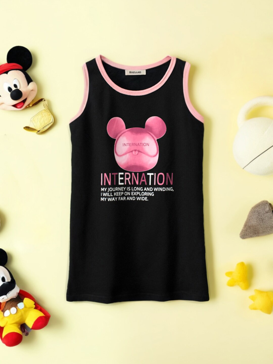 

INCLUD Graphic Printed Tank Top, Black
