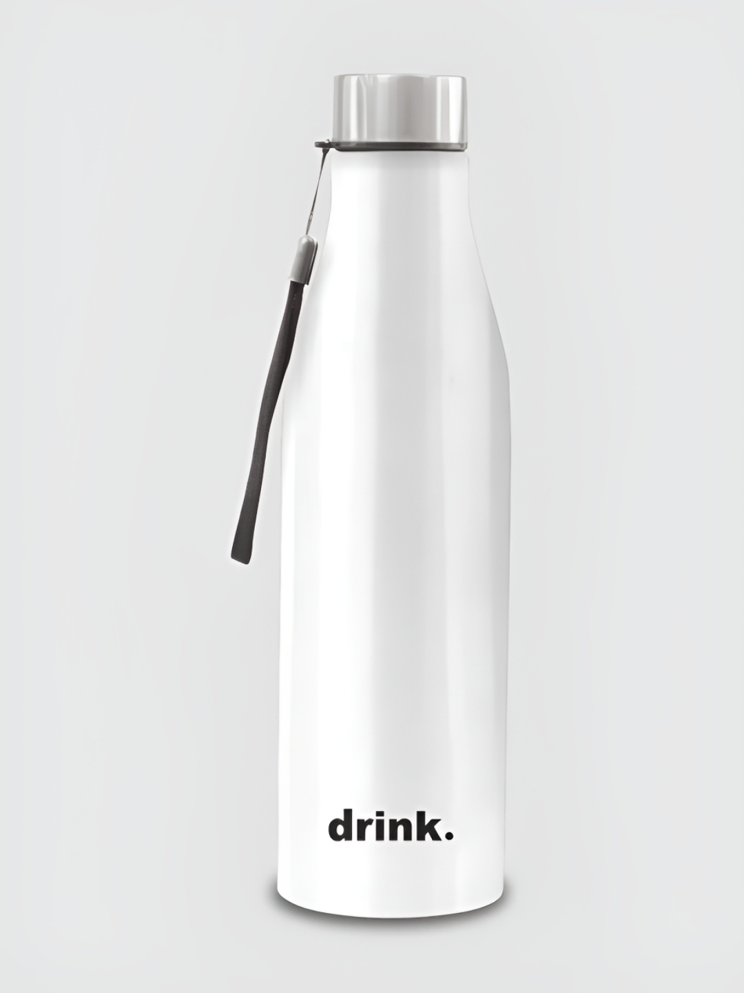 

CLAY CRAFT Silver-Toned White Stainless Steel Solid Single Wall Water Bottle 1.2L