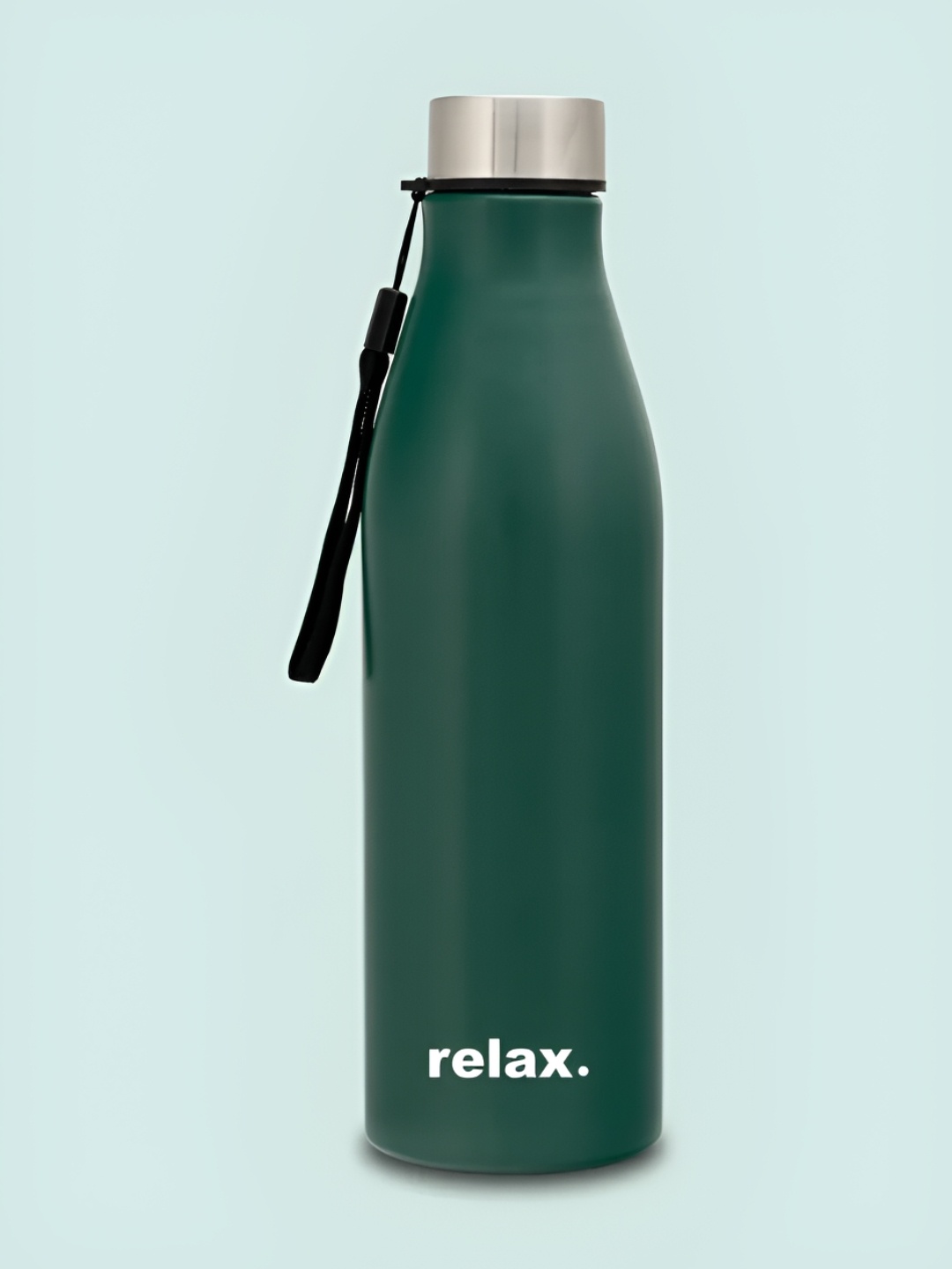 

CLAY CRAFT Green & White Stainless Steel Printed Single Wall Water Bottle 1.2L