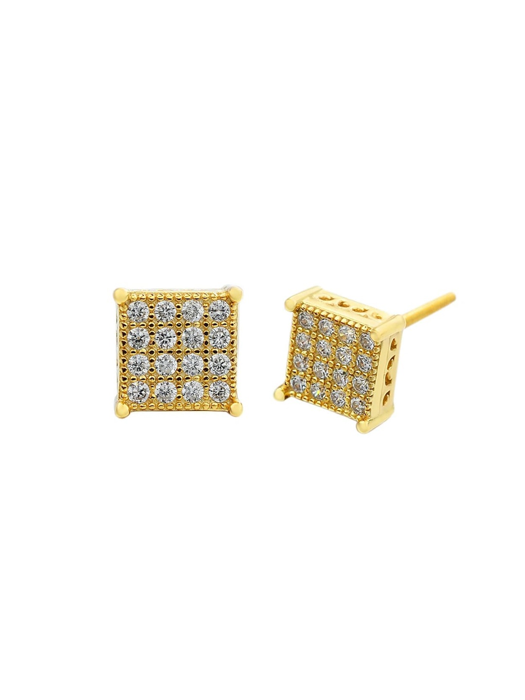 

VAGHBHATT Stainless Steel Classic Studs Earrings, Gold