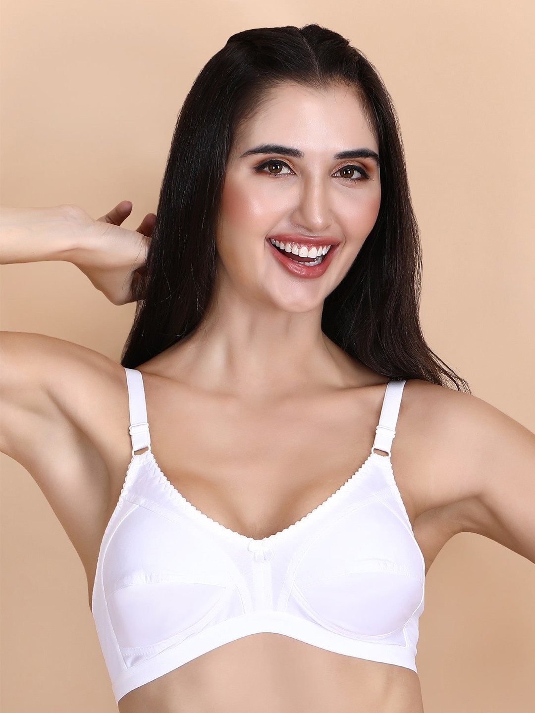 

Hill Islands Full Coverage Non Padded Anti Odour Cotton Everyday Bra- All Day Comfort, White