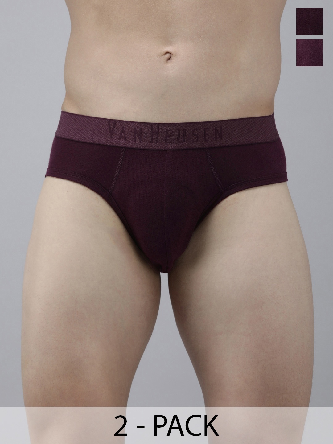 

Van Heusen Pack Of 2 Mid-Rise Briefs 16696128-1-18941110, Burgundy