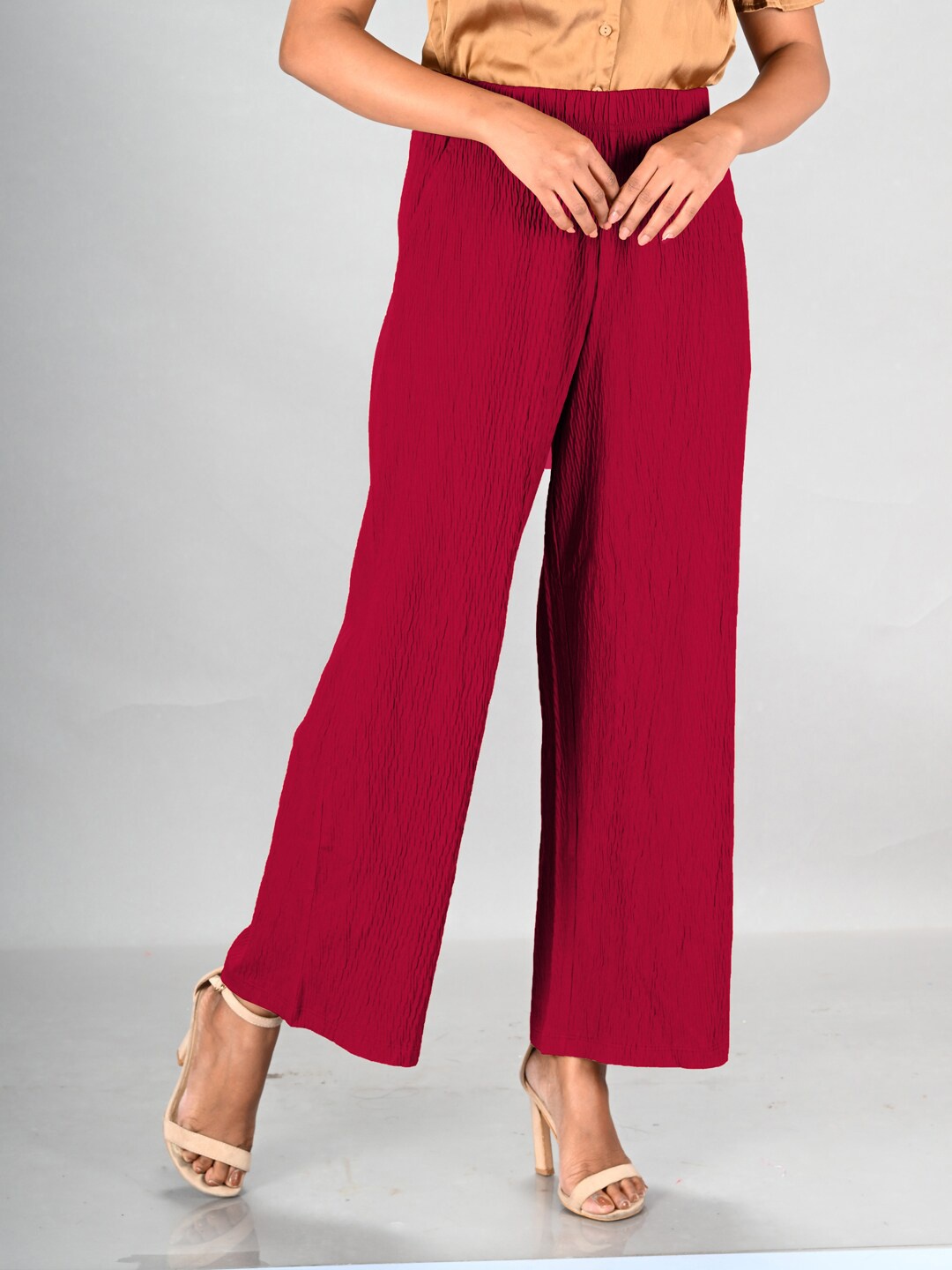 

LYRA Wide Leg Cotton Knitted Palazzo, Fuchsia
