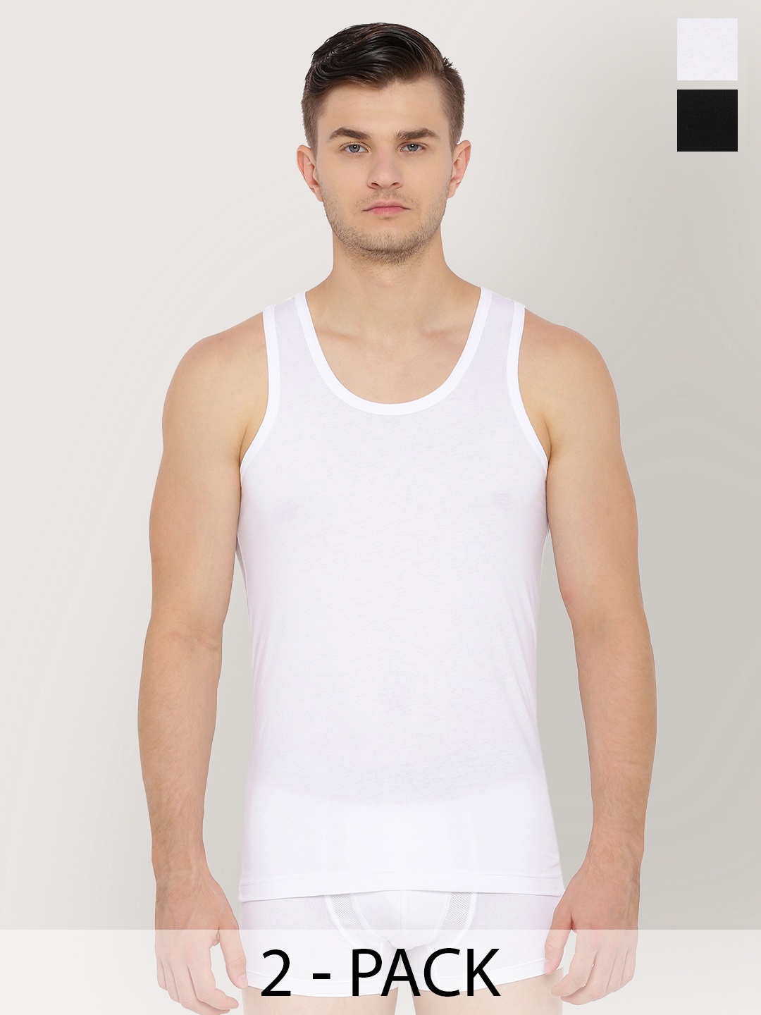 

Van Heusen Pack Of 2 Cotton Round Neck Innerwear Vests 10548222-1-2113524, White