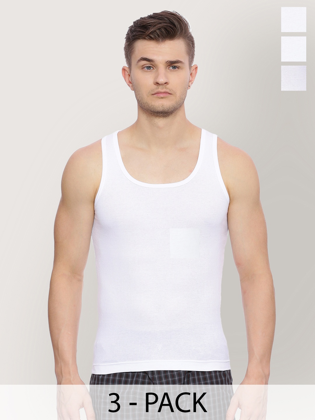 

Van Heusen Pack Of 3 Cotton Round Neck Innerwear Vests 10548230-1-2113528, White